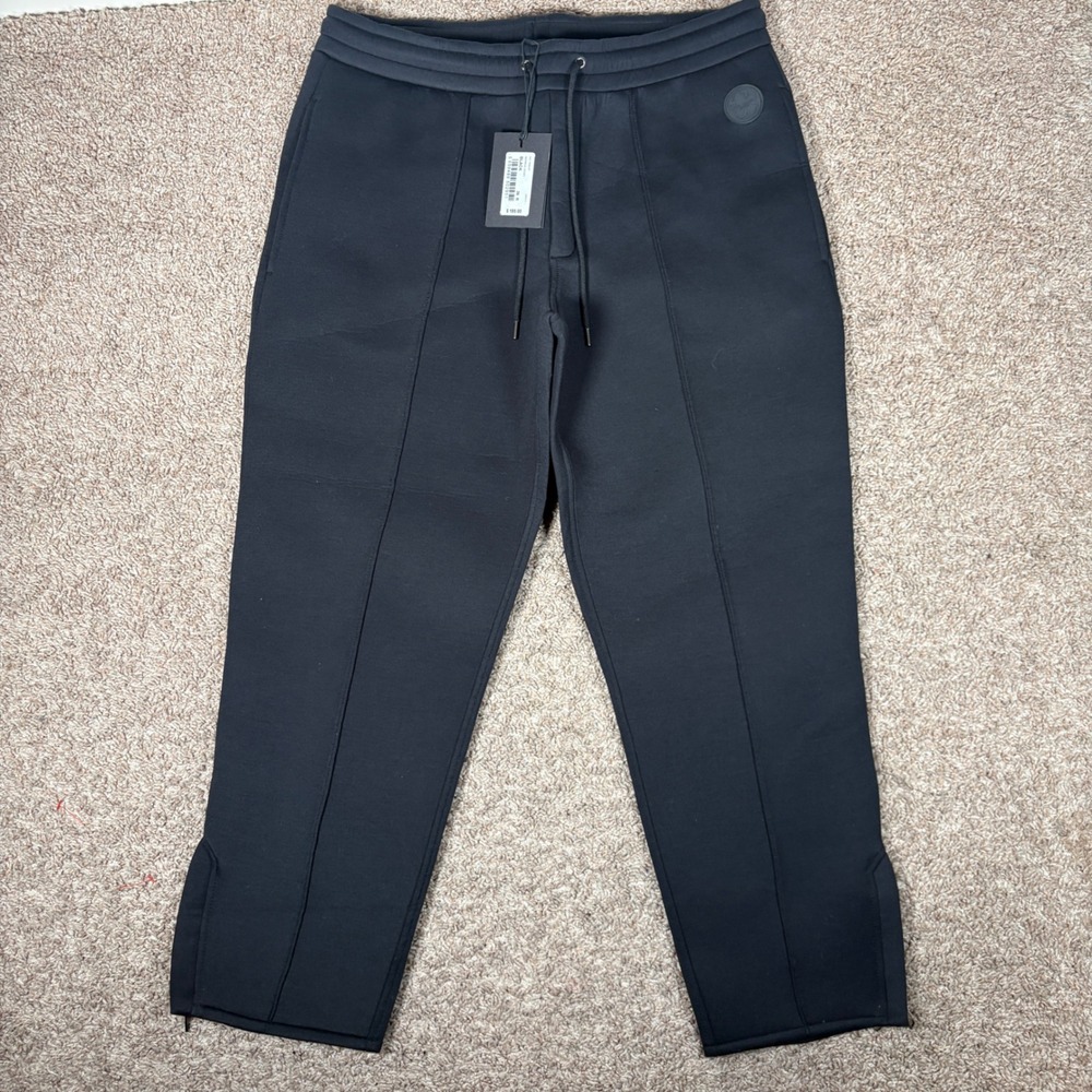 Ted Baker London Tesbury Black Neoprene Joggers Mens 36 Regular Scuba Pants NEW